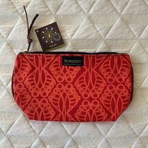 Make-up bag 10” x 5.5”, zip closure, heavy canvas cotton fabric. NWT